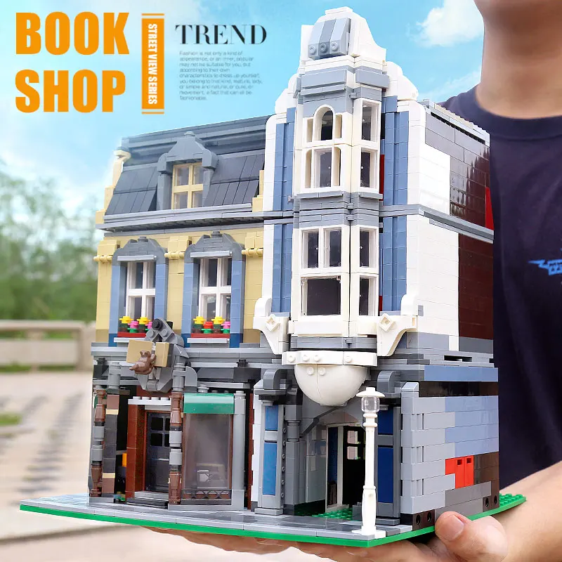 Yeshin 15009 уличные строительные игрушки 10185 Европейский зеленый Grocer совместимый с MOC