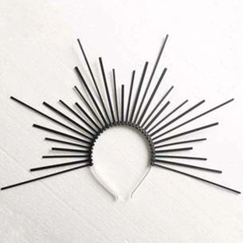 

2021 Goddess Crown Spiked Halo crown Wicca Festival crown Festival headpiece Met Gala Crown Sunburst Crown Cosplay bridal party