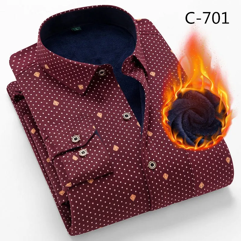 Зимняя рубашка размера плюс 8XL из плотного бархата, мужская повседневная клетчатая рубашка с длинным рукавом, теплая флисовая подкладка, модные мягкие фланелевые рубашки