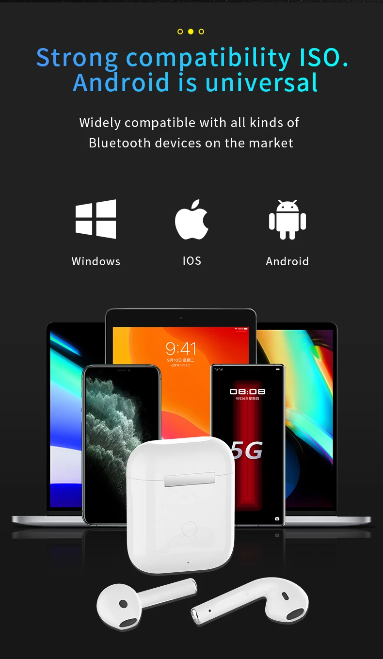 

Original i12 TWS Blutooth Earphones Mini Wireless Sport Headset Stereo earbuds Headphones Fone De Ouvido Auriculares PK i9000