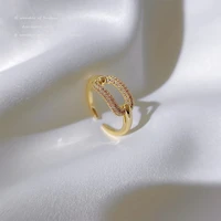 classic geometric hollowed out square gold rings for woman 2021 korean fashion jewelry gothic girls finger sexy set accessories