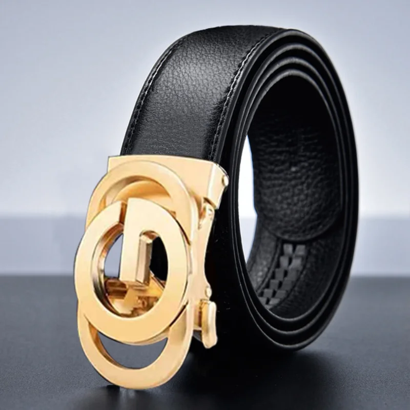 

Ремень из натуральной кожи с автоматической пряжкой для мужчин и женщин