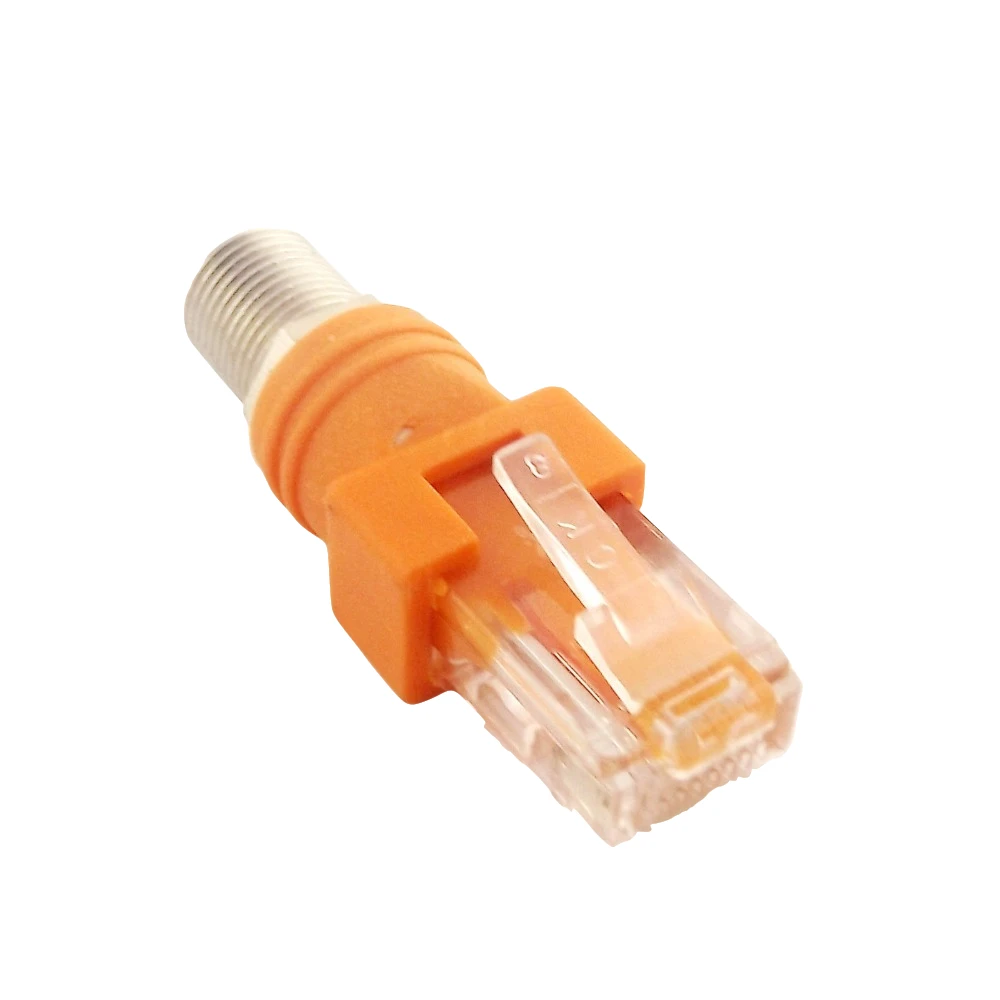 1x разъем типа F RF Мама к штекеру RJ45 папа коаксиальный цилиндрический соединитель