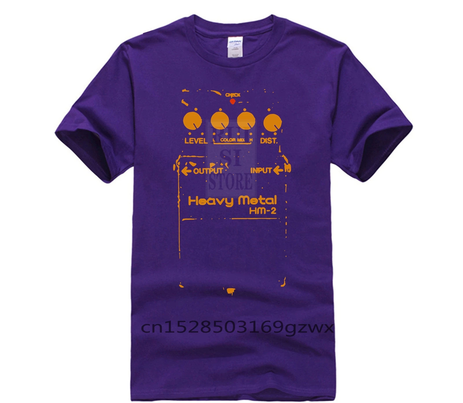 

round neck cool man's T shirt Chainsaw Guitar Pedal men's casual fashion round neck cool man's T shirt