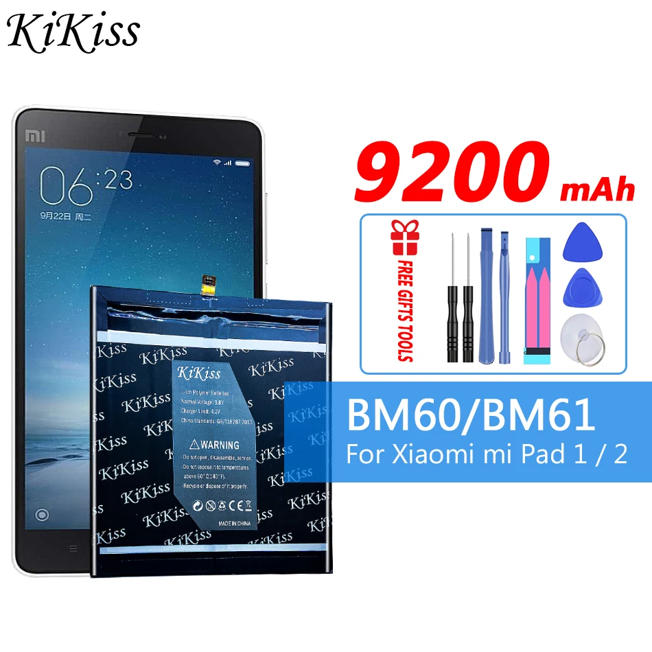 9200mAh For Xiaomi BM60 BM61 Tablet Battery For Xiaomi Pad 1 Mipad 1 A0101 Pad 2 Pad2 Mi Pad 2 Batteries Tablet Replacemenet