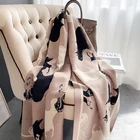 2021 роскошный брендовый зимний двухсторонний шарф, женский кашемировый теплый шарф из пашмины, женские роскошные шарфы с лошадью, толстые мягкие шали, накидка