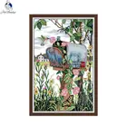 Набор для вышивки крестиком Morning glory and hummingbird 11CT 14CT счетная холщовая ткань с принтом