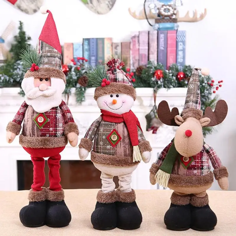 Рождественские украшения кукла Санта Клауса снеговик лось подарок для ребенка