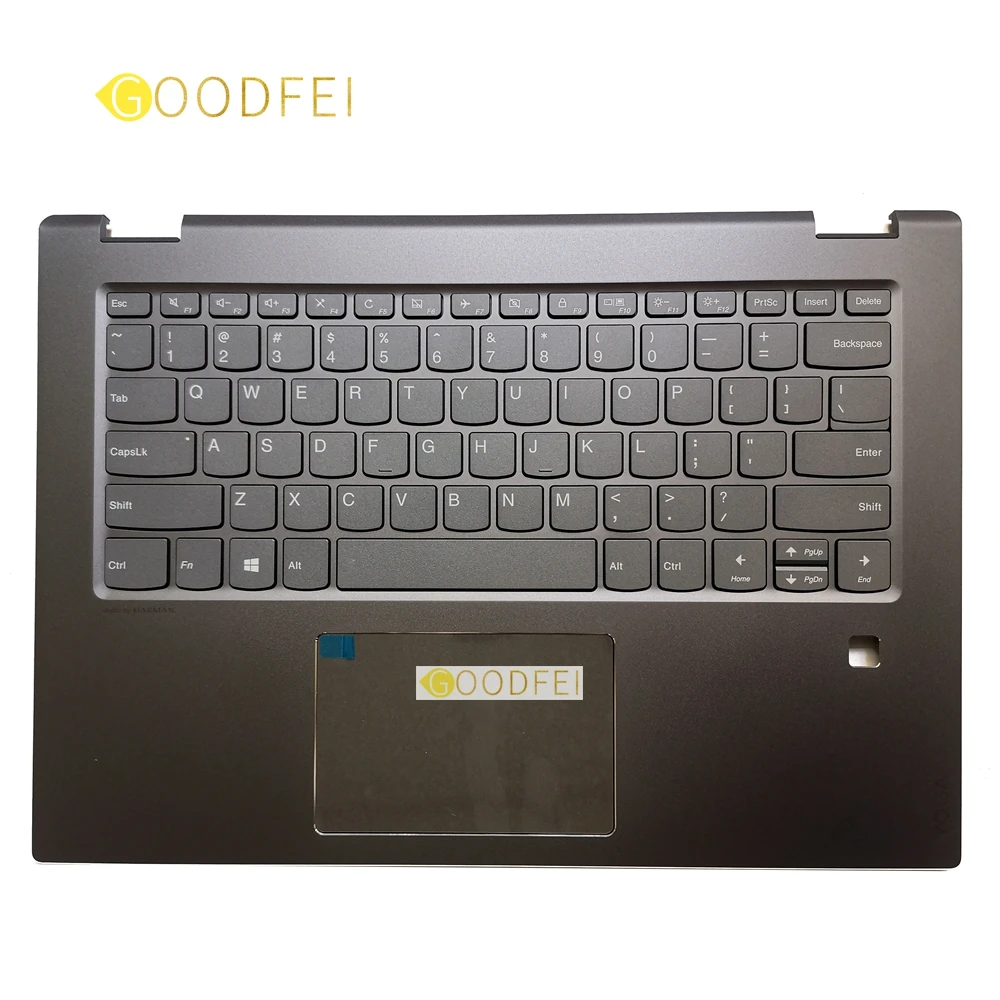 

New Original For Lenovo Yoga 520-14 520-14IKB FLEX 5-14 Palmrest Upper Case Cover + US Keyboard without Backlit with Touchpad