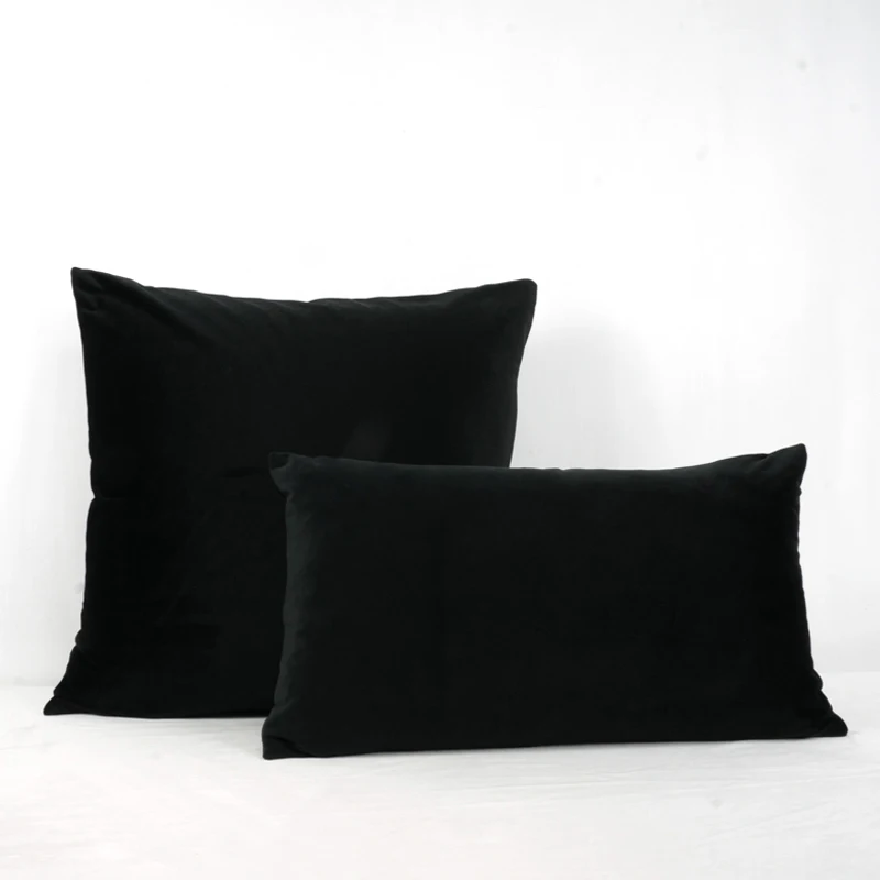 Soft Black Velvet Cushion Cover Pillow Case Soft Pillow Cover No Balling-up Without Stuffing
