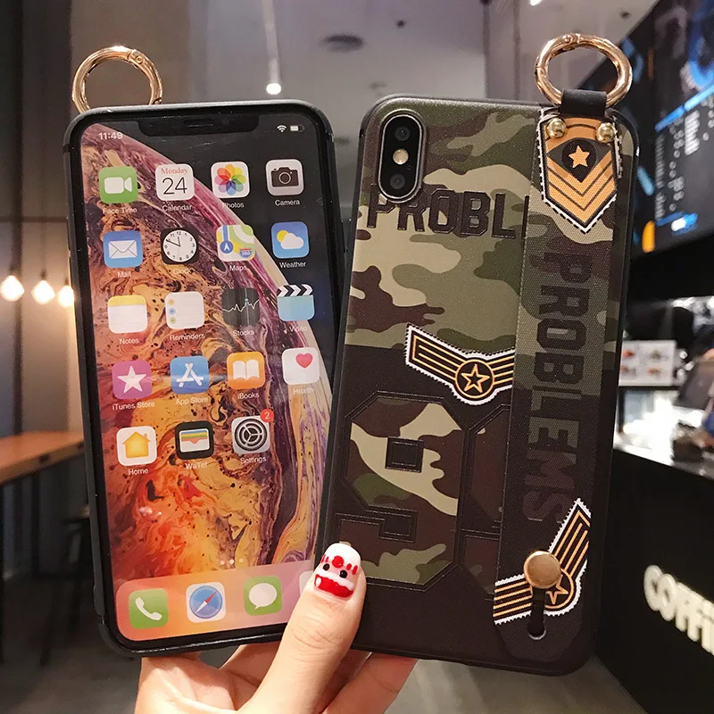 Gorgeous Wrist Strap Phone Case For Samsung S8 S9 S10 plus note 8 9 10 A20 A30 A40 A50 A60 A70 M20 Cover Coque capa | Мобильные