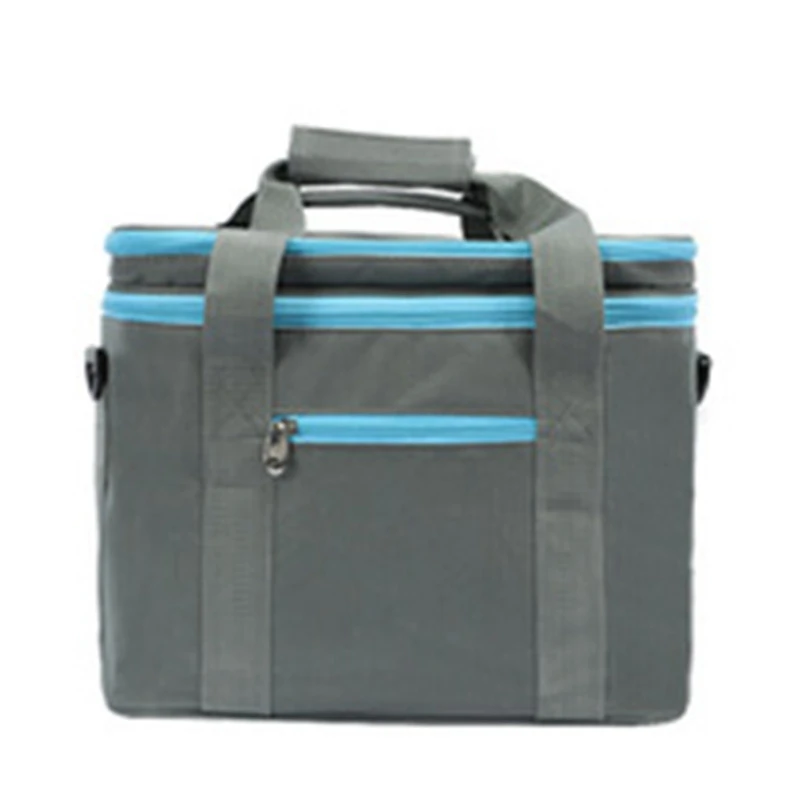 

15L Cooler Bag Insulation Package Thermo Refrigerator Car Ice Pack Picnic Thermal Adjustable Shoulder Strap, Pockets