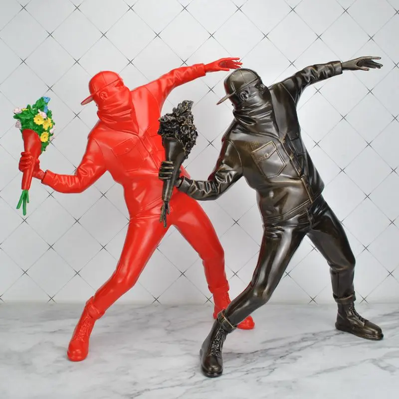 Полимерная статуэтка английская уличная художественная фигура цветок