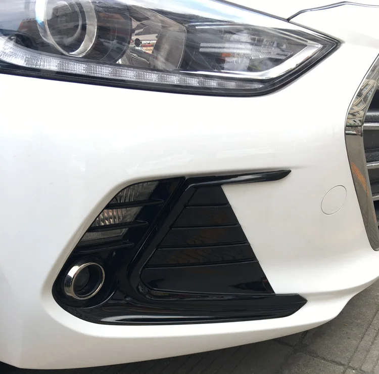 Стайлинг автомобиля ABS черный хромированный передний противотуманный