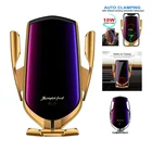 Быстрая зарядка, 10 вт, беспроводное автомобильное зарядное устройство S5, автоматический зажим, держатель для телефона, автомобильная беспроводная зарядка для IPhone, Huawei, Samsung