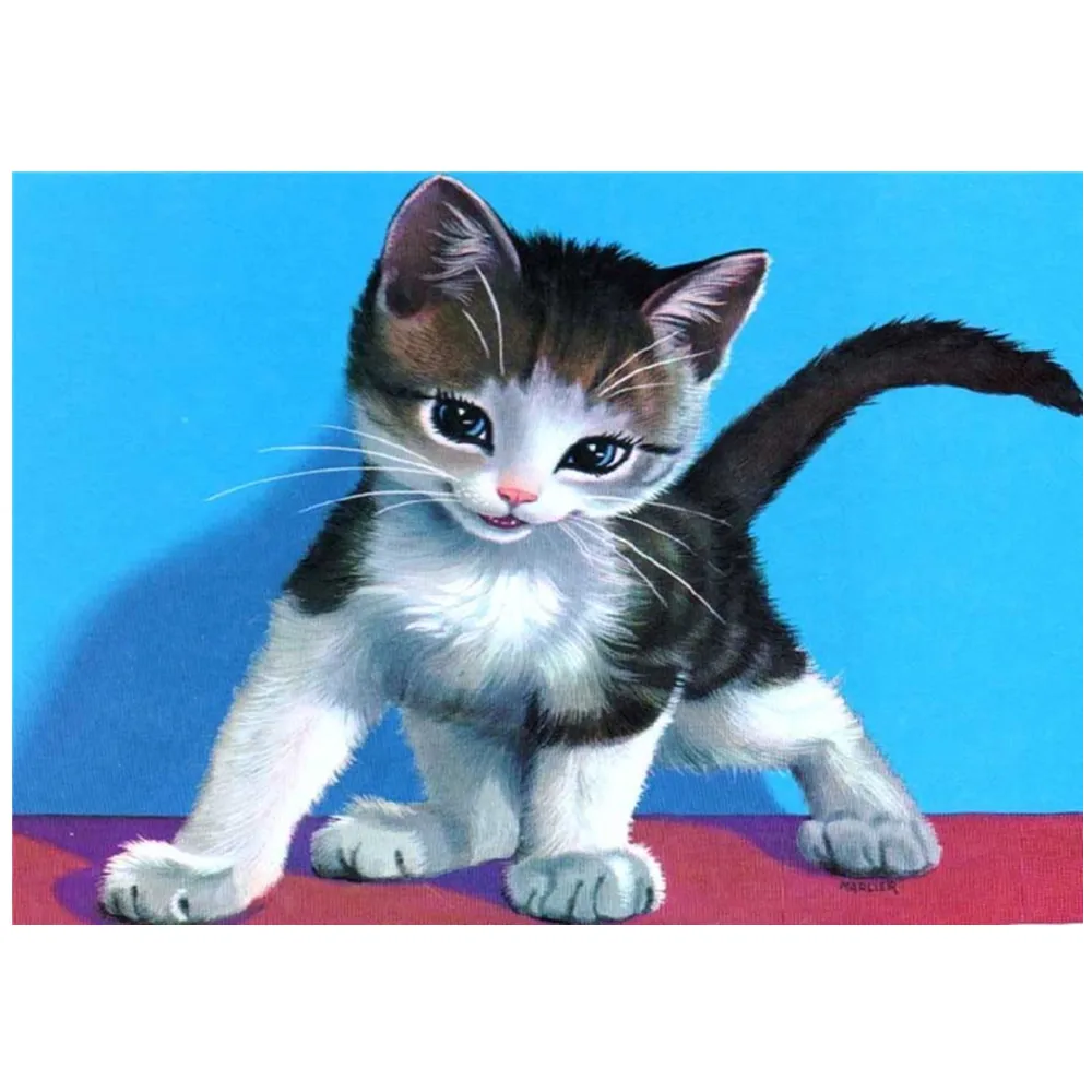 Полноразмерная алмазная живопись 5D с изображением животных и кошек вышивка