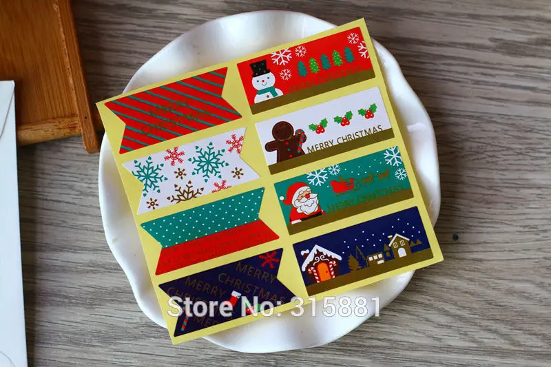 Рождественские декоративные наклейки красочные рождественские товары для