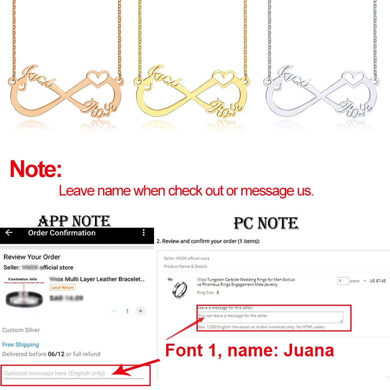 

Custom Temperament Name Necklace Words in Infinity Heart Pendant Women Stainless Steel Chokers Personalize Couple Names Gift