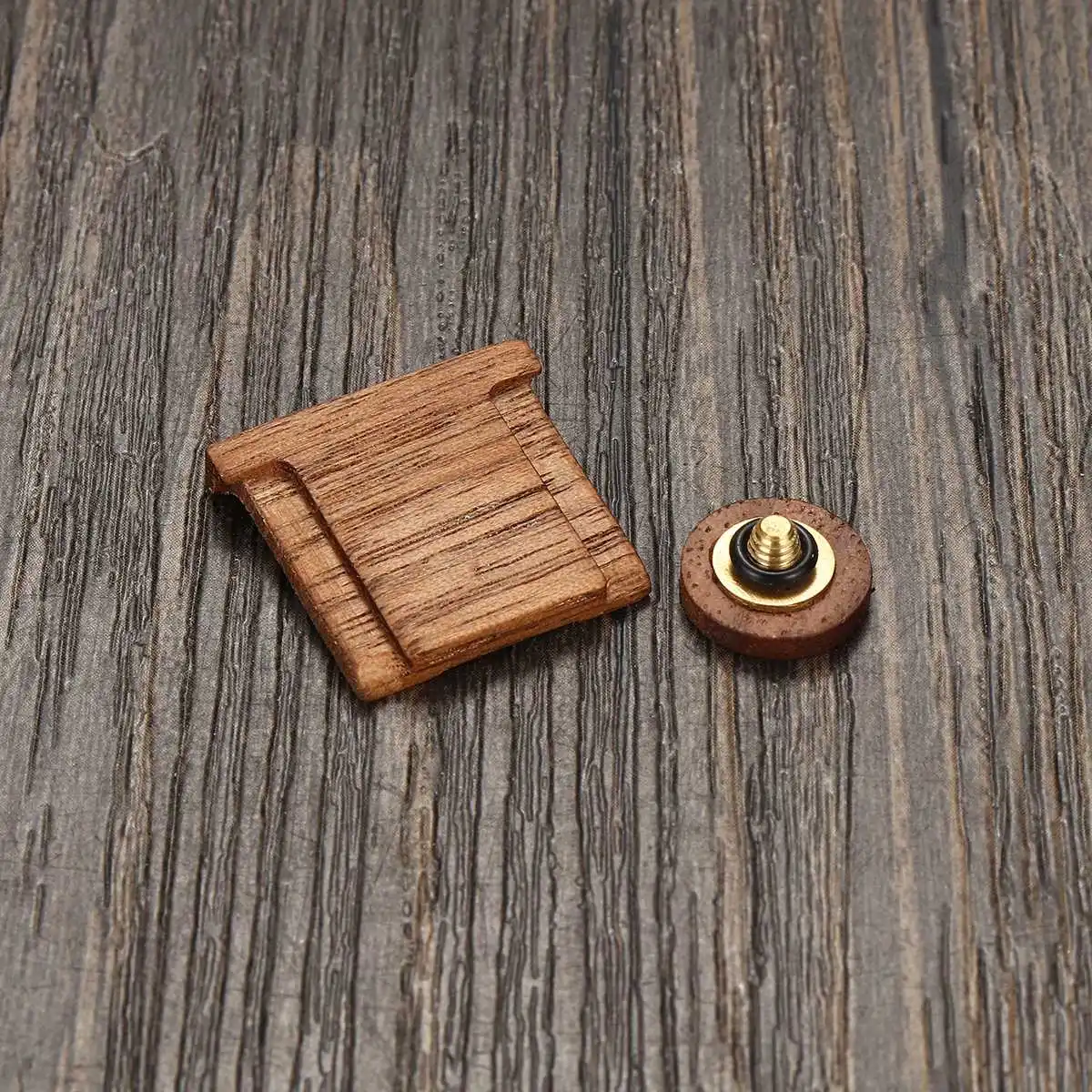 Деревянная деревянная кнопка затвора камеры Горячий башмак Крышка Комплект для