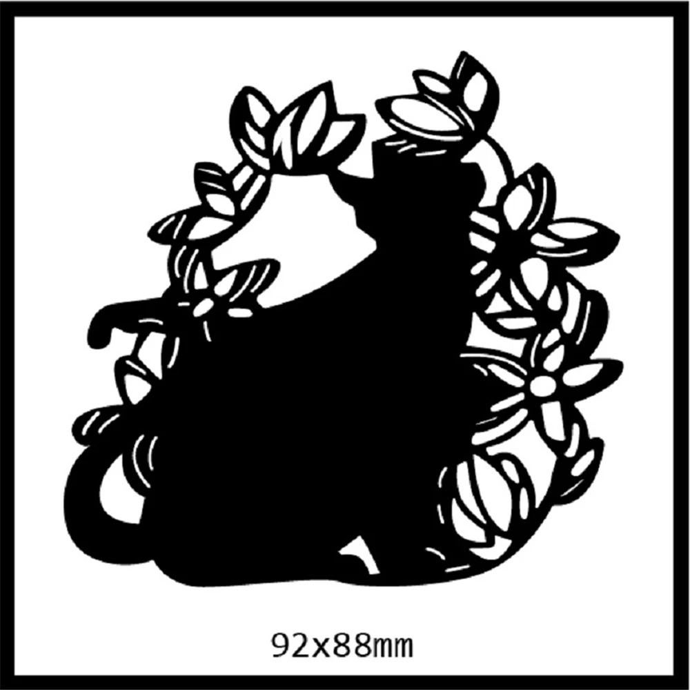 Цветочный Кот металлические режущие штампы Скрапбукинг Новое поступление