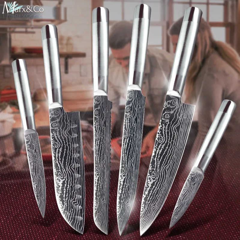 Кухонные ножи шеф повара 7CR17 440C японские резаки из высокоуглеродистой