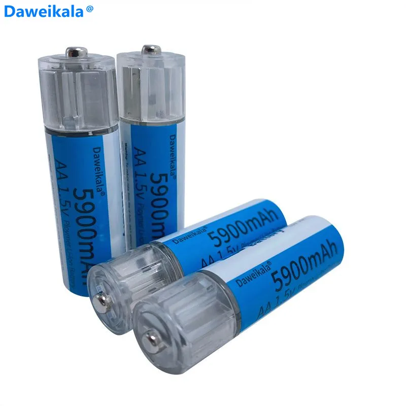 Зарядное Устройство Бесплатная 1 5 V AA перезаряжаемый аккумулятор 5900mah Литиевый