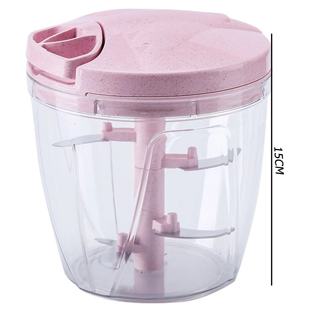 

2 in 1 Portable 5 Blades Manual Meat Grinder Fruit Vegetable Shredder Slicer Food Chopper Mincer Mixer Blender Manual Juicer