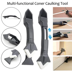 3 in 1 Multifunctional Silicone And Metal Remover Caulk Finishing Tool Set Caulk Finisher Sealant Smooth Scraper Grout Kit Tools