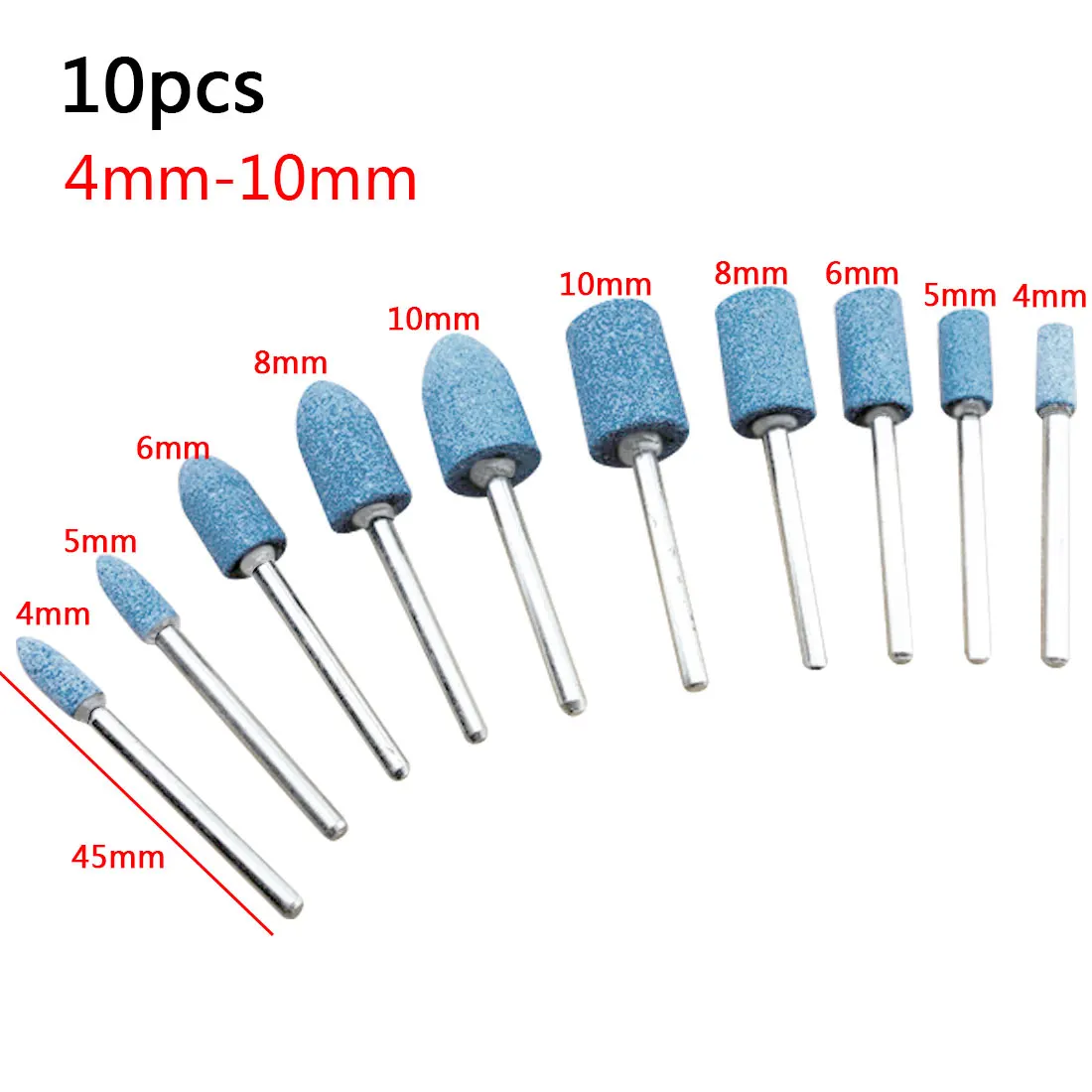 

10 шт. 3,0 мм набор инструментов для электрической полировки шлифовальной головки для Dremel шлифовальные вращающиеся инструменты