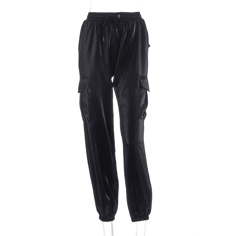 Hugcitar шорты с завышенной талией и карманами пэчворк брюки карго осень зима женская уличная Клубная уличные брюки
