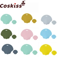 coskiss baby silicone shell shape animal teether infant teething pearl bead for diy nursing necklace pendant accessories toy