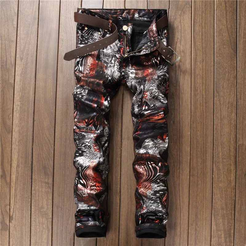 Idopy мужские брюки с принтом для ночного клуба вечерние Брюки в стиле хип-хоп