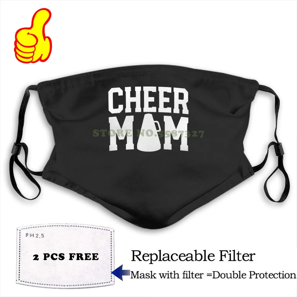 Маска для лица надпись Cheer Mom футболки Для женщин болельщик мама подарки мать