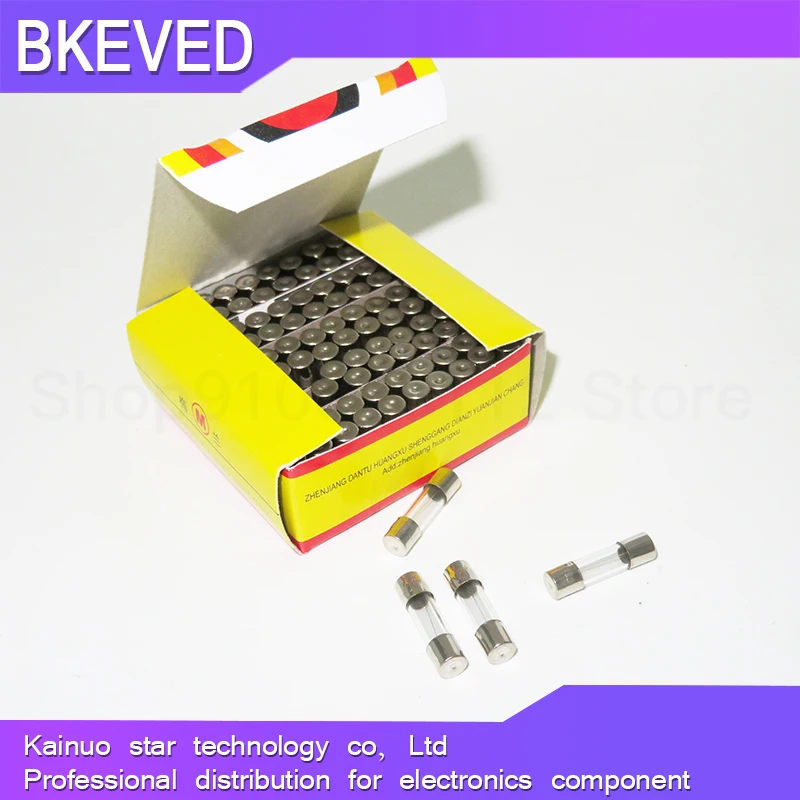 100Pcs Set 5x20mm Quick Blow Glass Tube Fuse Assorted Kits Fast-blow Glass Fuses 10A-20A