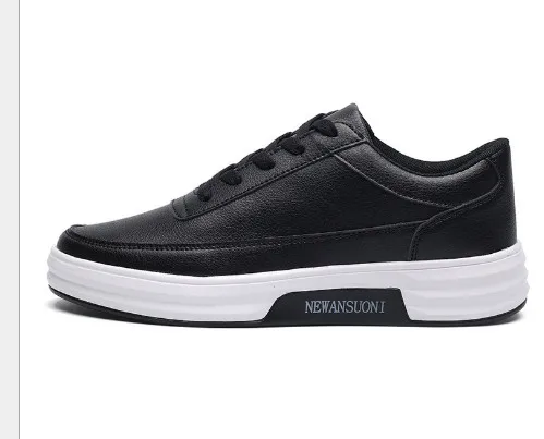 

6890-Couple tide shoes small white shoes student female Korean version of the leather flat bottom with embroidery casual shoes
