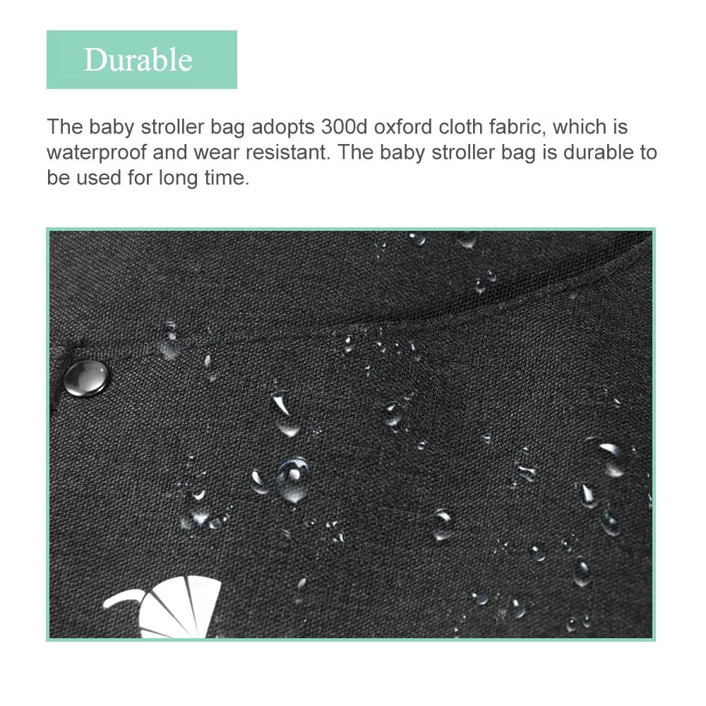 Горячая продажа Детская коляска сумка черная прочная Органайзер с волшебной