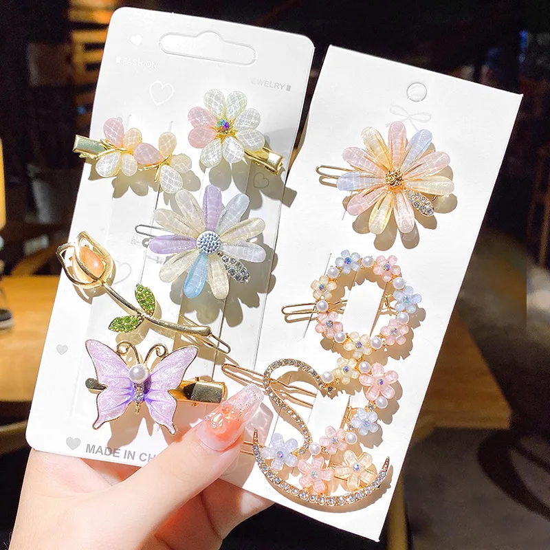 

Алмазная жемчужная заколка для волос челка разбитая маленькая девочка шпилька для волос с обратным давлением INS веб знаменитости 2021 Новая ш...