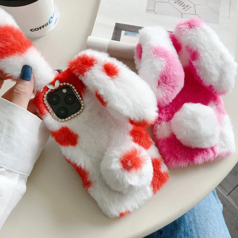 

Чехол для телефона Samsung Galaxy A2 Core A3 2017 A5 2018 A6 A6s A7 A8 Plus A9 2019 2020, милый пушистый кролик, мягкий чехол, задняя крышка