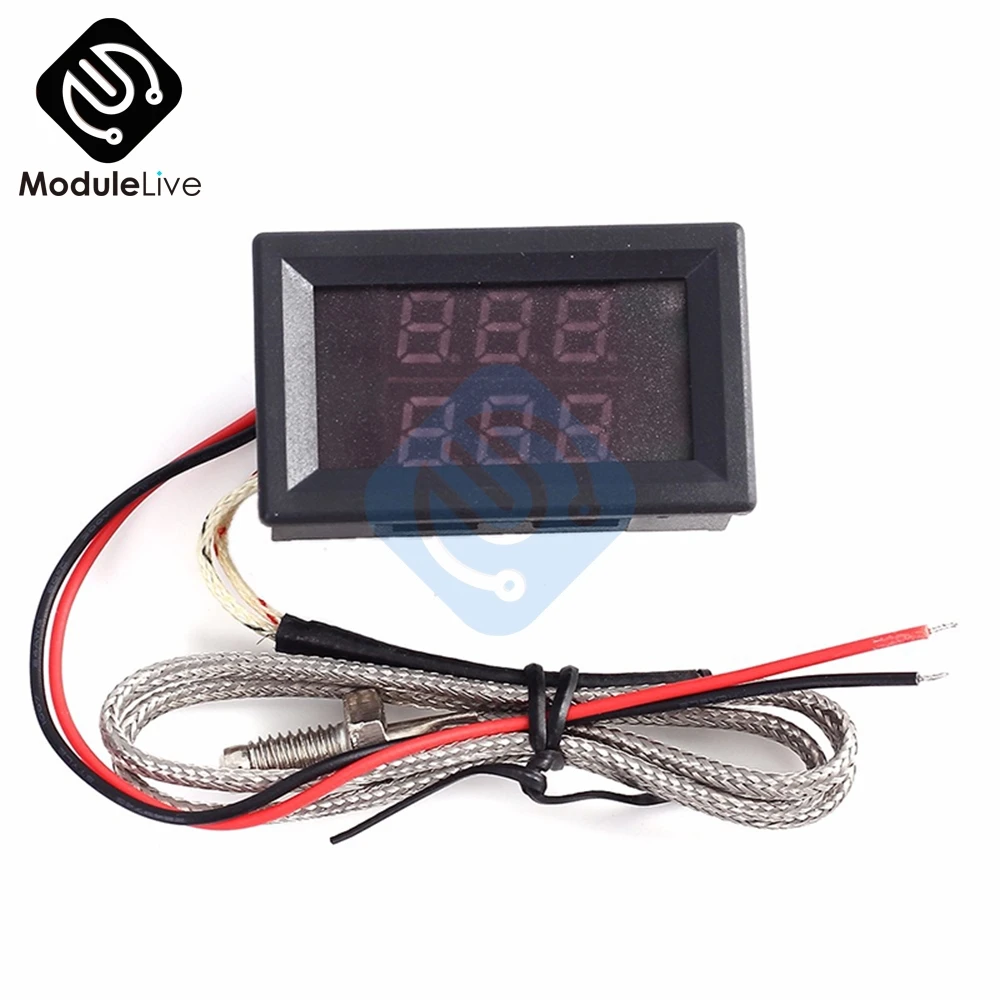 Термометр с двойным светодиодным цифровым дисплеем K-образный промышленный