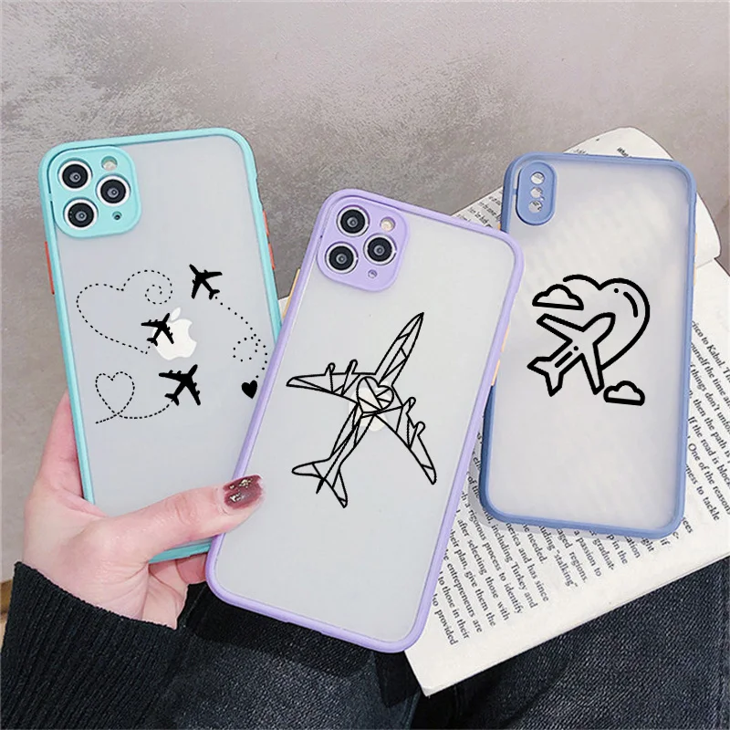 

Luxury Popular Planes Map Designs Phone Case for IPhone 8 7 6s Plus 12 mini 11 Pro Max X Xs Max XR Hard Matte Case Cover Fundas