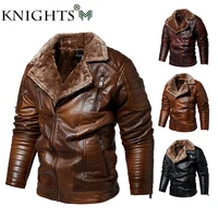 2021 new mens autumn and winter men coat leather jacket motorcycle style male business casual jackets for men warm overcoat