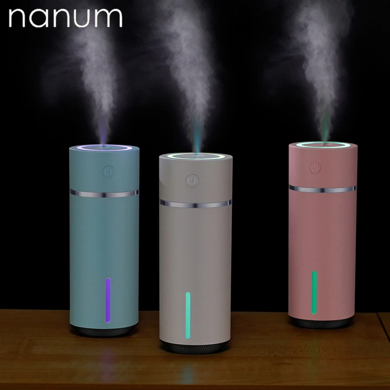 

New Happy cup Humidifier Mini Ultrasonic Humidifiers Led Night Light Aroma Essential Oil Diffuser USB Fogger Car Air Freshener