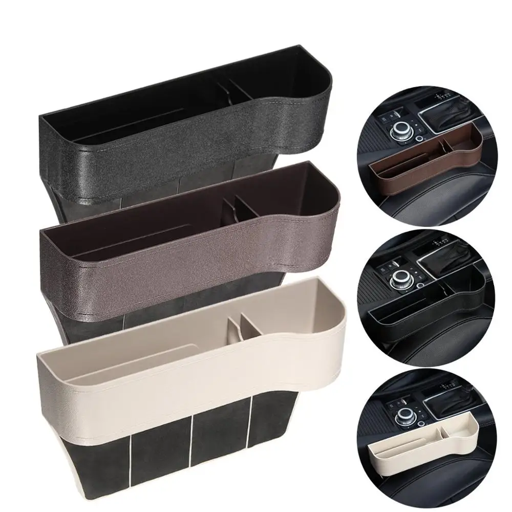 

Left / Right Universal Car Seat Crevice Gaps Storage Box ABS Plastic Auto Drink for Pockets Organizers Stowing Tidying Universal