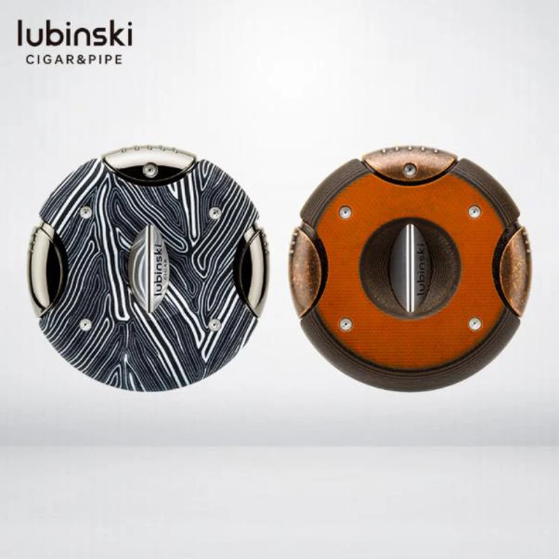 Enlarge Lubinski Luxurious Glass Fibre Plating Super Sharp Cigar V Shaped Cutter Guillotine Scissors Semi-Automatic For Cohiba
