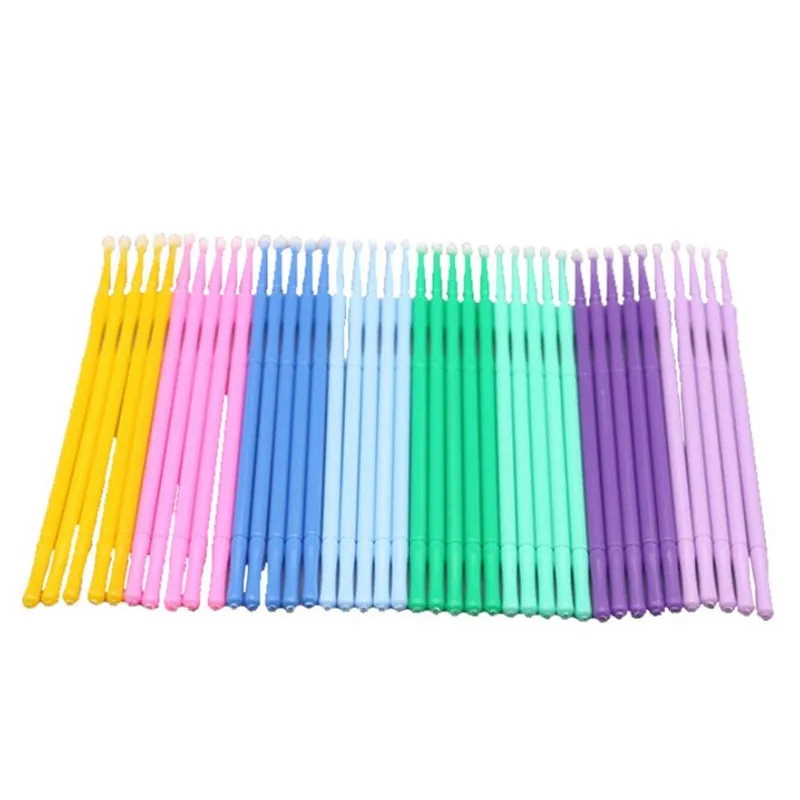 

100Pcs/bag Disposable MicroBrush Eyelashes Extension Individual Lash Removing Swab Micro Brush For Eyelash Extension Tools