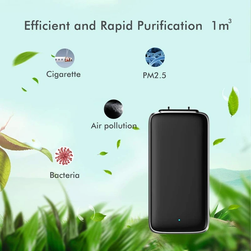 

Wearable Personal Air Purifier Negative Ion Purifier for Adults and Kids Mini Portable 200 Million Negative Ion Purifier