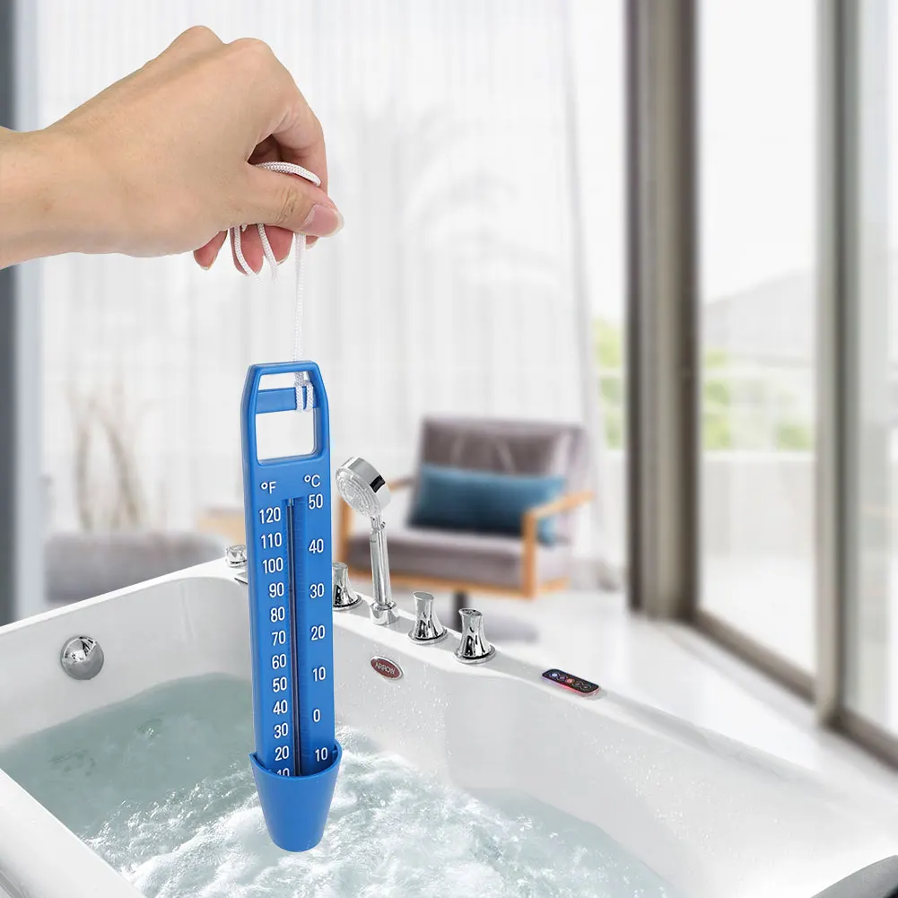 Плавающий Термометр для бассейна термометр воды со шнурком спа-ванны |