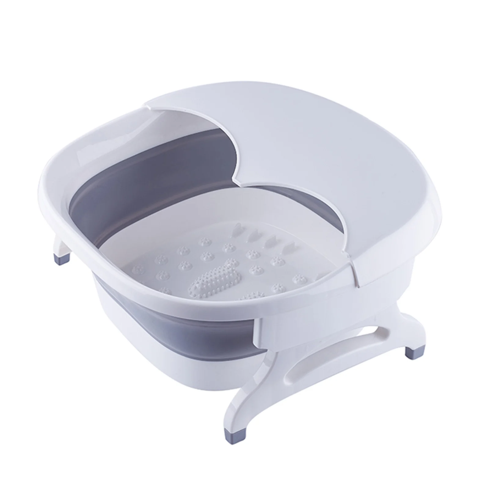 

Пластиковая Складная ванночка для ног, ванночка для умывания ног, складная ванночка для ног с массажными шариками, известная ванна для ног