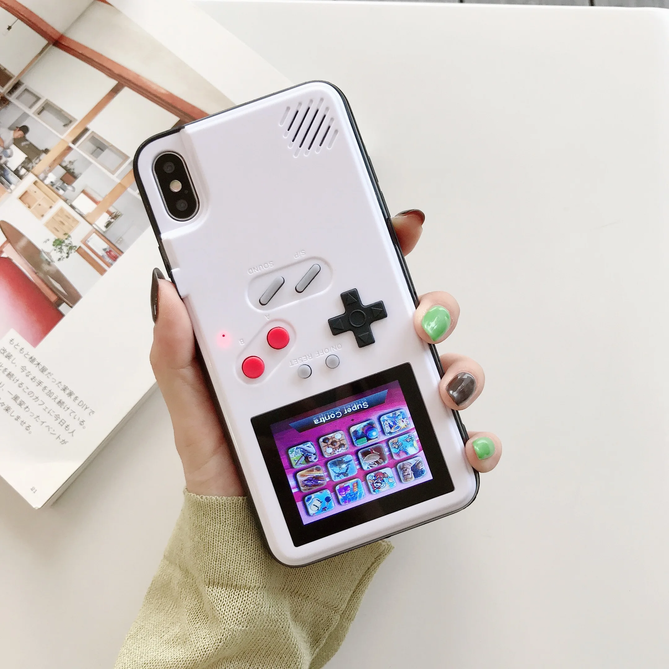 White Чехлы Чехол для iPhone 7 Запчасти для Gameboy игровой чехол для телефона usb зарядка ТПУ чехол для Apple iPhone XR XS MAX X 8 6s 6 Plus Fundas - Цвет: White