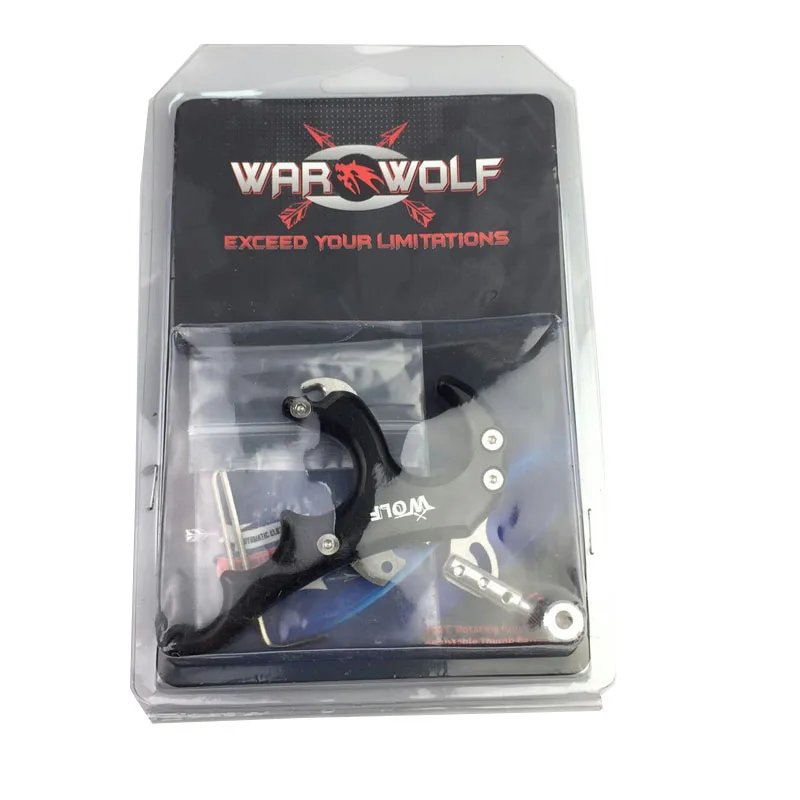 

1 Set Archery 4 Fingers Manual Release Adjustable Trigger Tension Ultra Crisp for Compound Bow Shooting Hunting Accessories